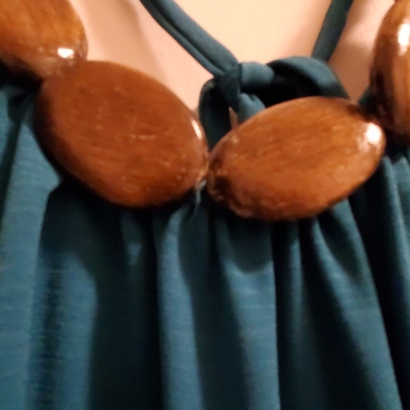 Teal Halter Style Dress - Picture 4 of 6